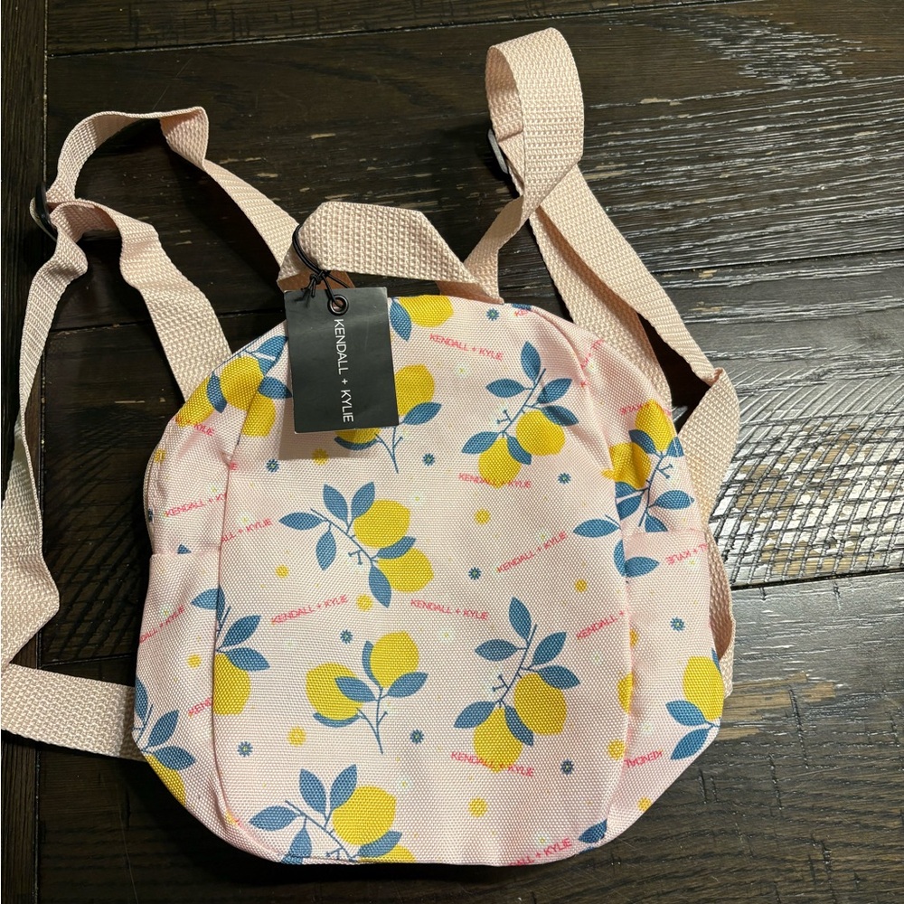 Kendall & Kylie Mini Backpack Pink with Lemon Design